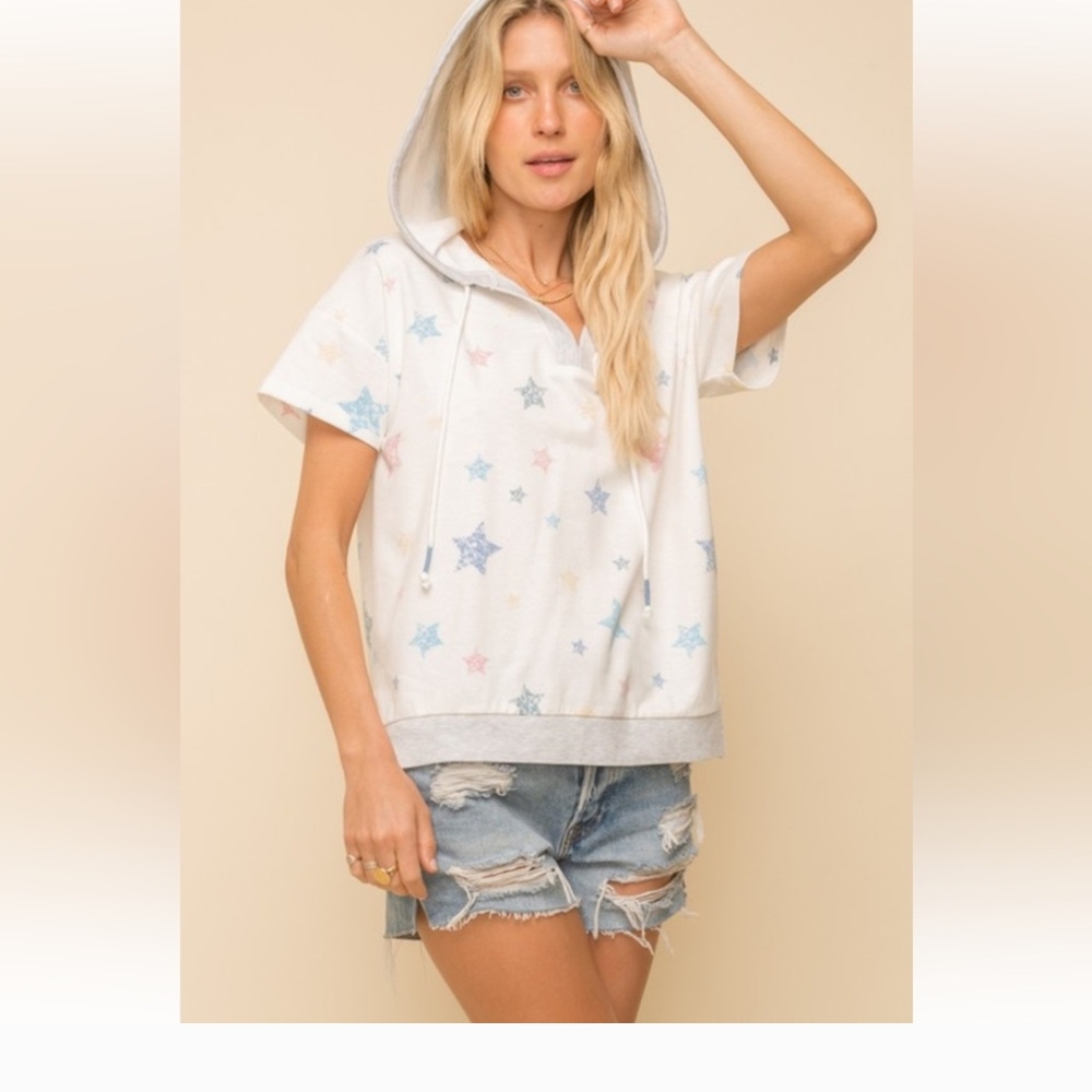 Hem & Thread Women's Patriotic Hoodie
